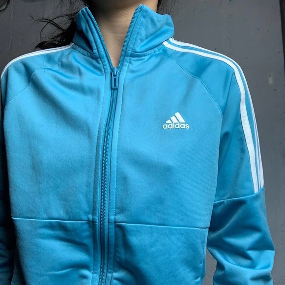 Light Blue Adidas Zip Up 💙⚡️ - Picture 2 of 3